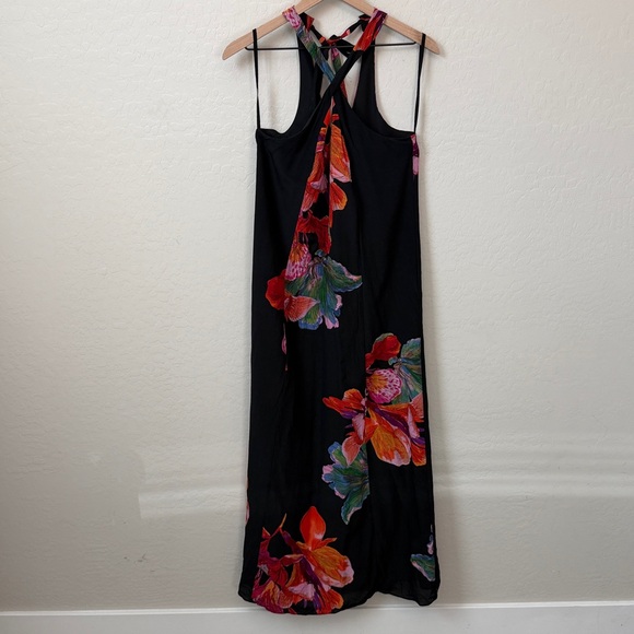 Anthropologie Maeve Cayman Silk Halter Maxi Dress size extra small - Picture 2 of 5